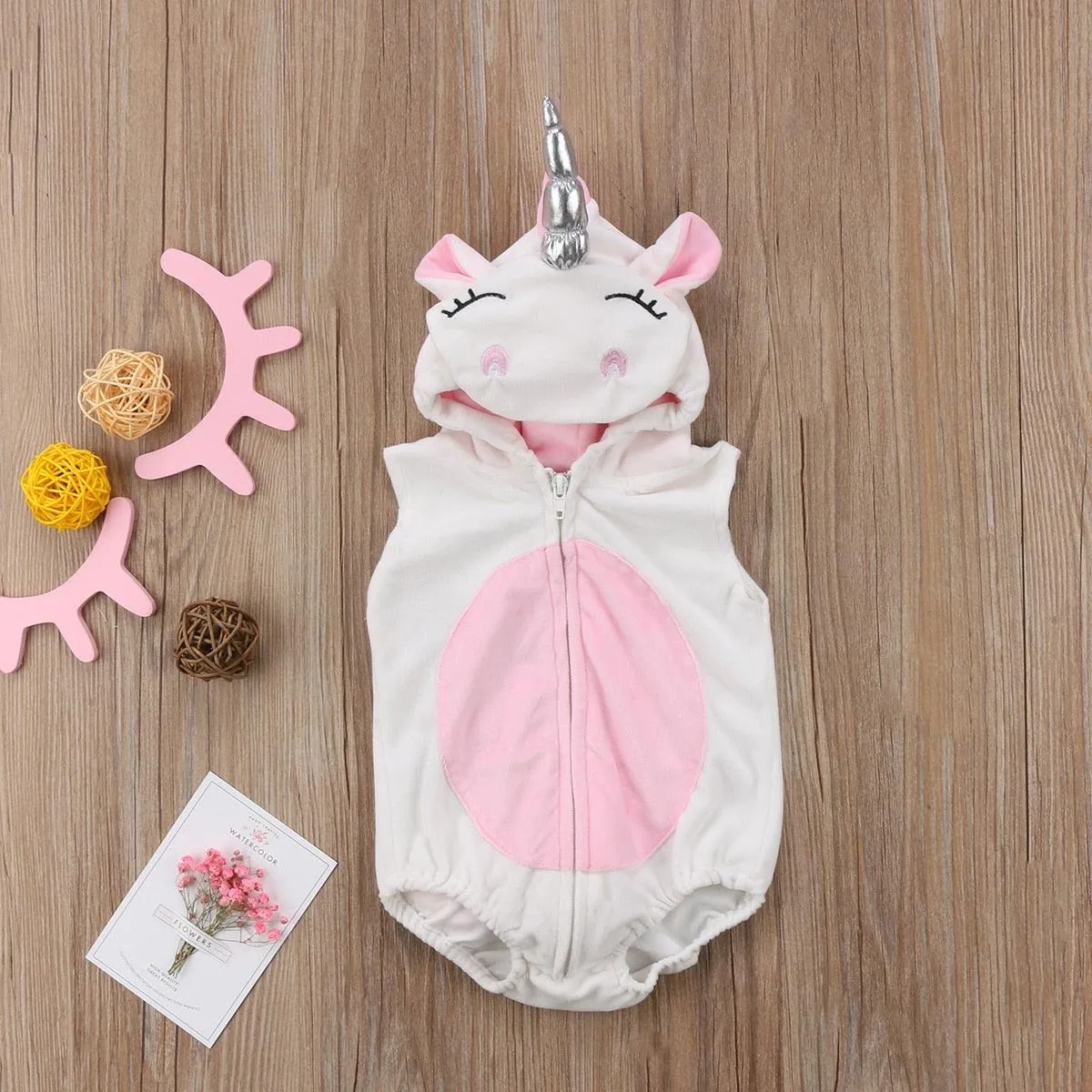 2021 Spring Unicorn Baby Girls Fleece Romper Jumpsuit Supplier