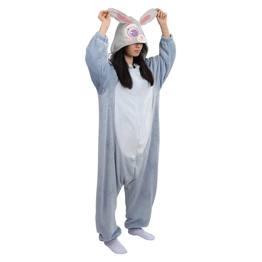 2022 Judy Hopps Cosplay Costume Jumpsuit Pajamas Sleepwear Halloween Carnival Suit