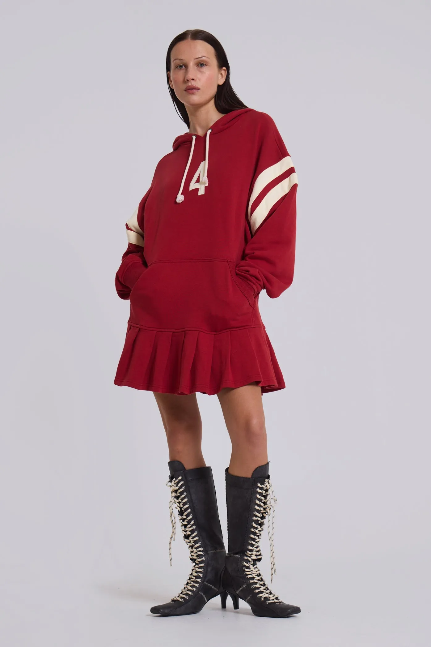 4 or Nothing Sweater Dress in Red