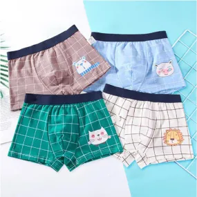 4Pcs Boys Cartoon Panties Kids Short Pants Quality Cotton Boxers Children Underpants Anime Design Cute Underwears Size M-4XL