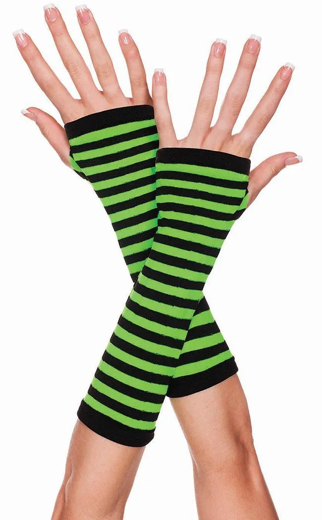 Acidic Striped Arm Warmers