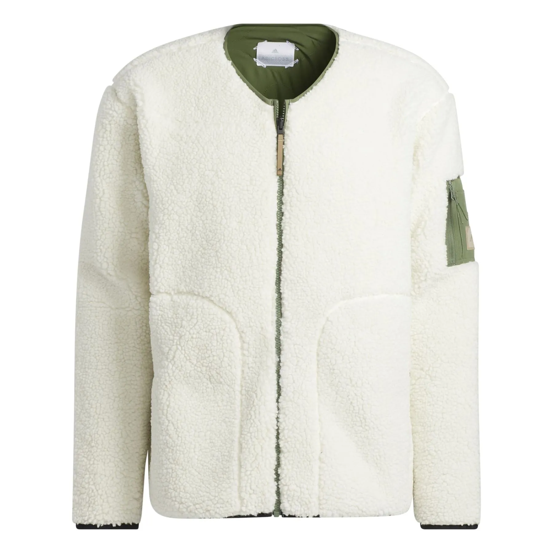 Adicross Sherpa Jacket Cream White/Natural Green - AW22