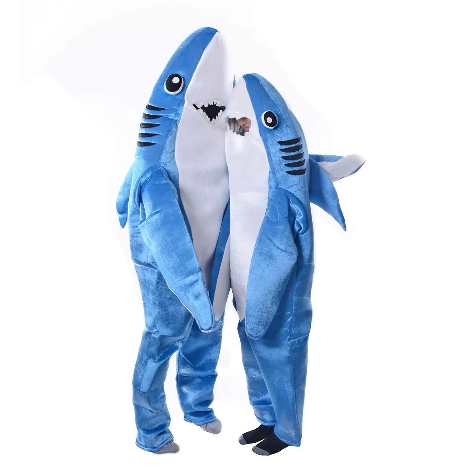 Adult Animal  Shark Costumes Funny Fleece Onesie Outfit Jumpsuit Halloween