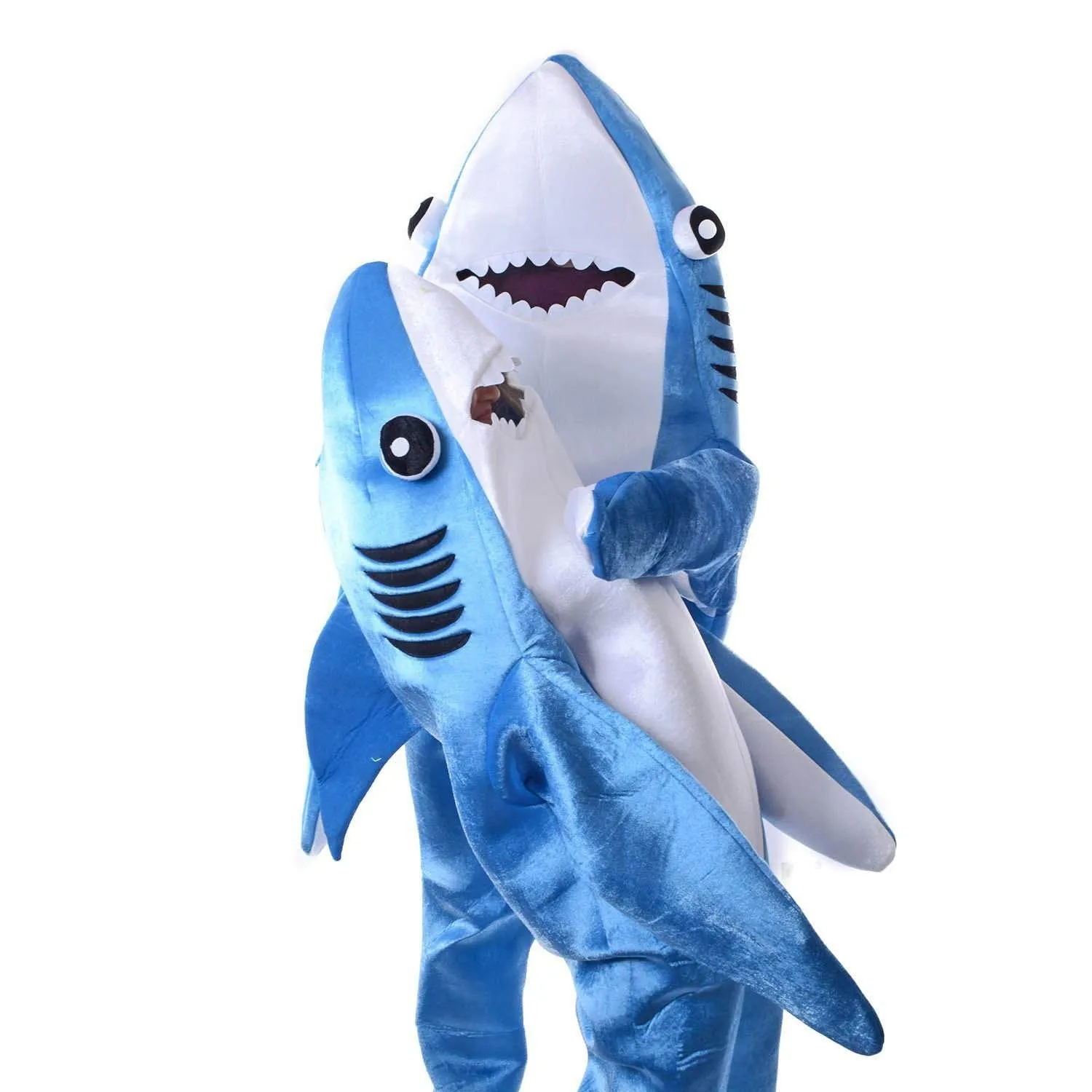 Adult Animal  Shark Costumes Funny Fleece Onesie Outfit Jumpsuit Halloween