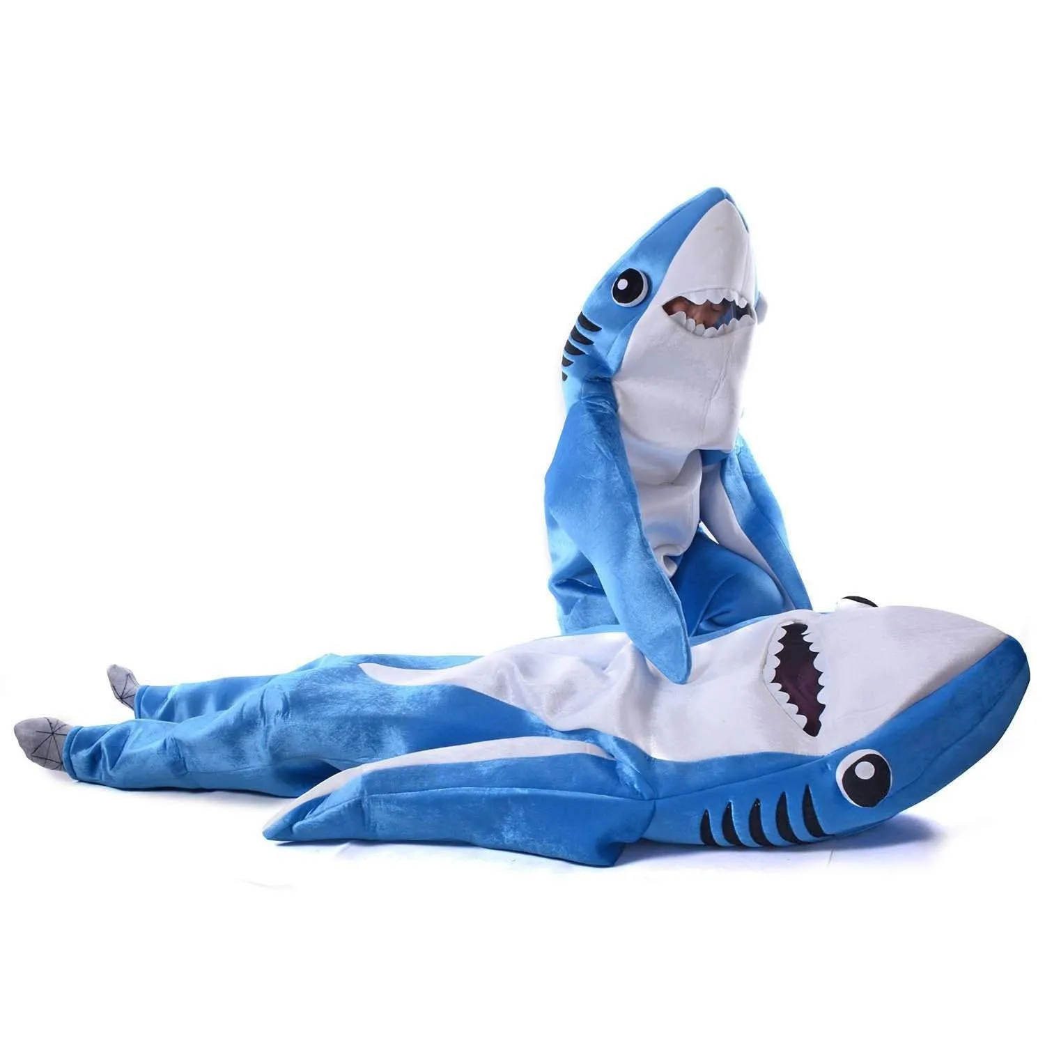 Adult Animal  Shark Costumes Funny Fleece Onesie Outfit Jumpsuit Halloween