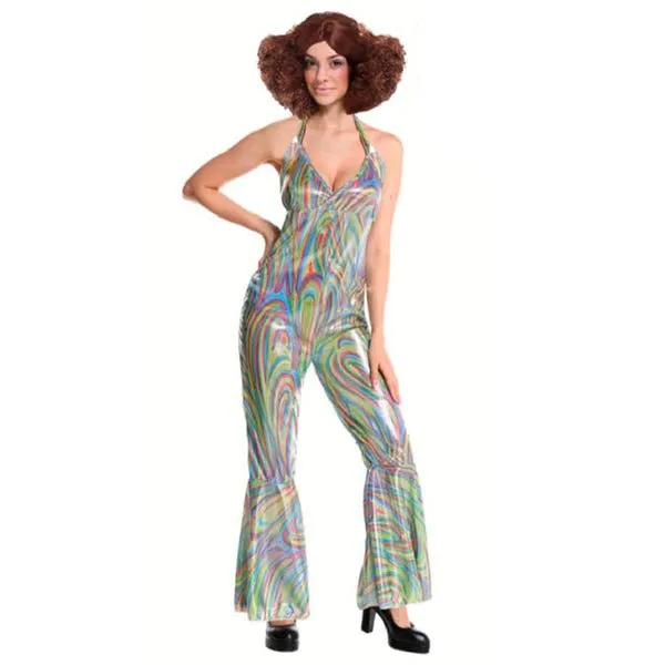 Adult Ladies 1970s Disco Jumpsuit Costume