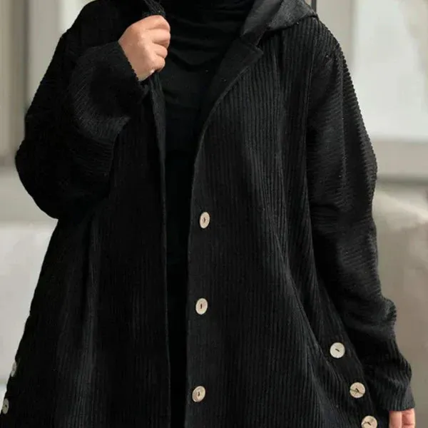 Alana™ | Chic Ribbed Coat with Elegant Hood