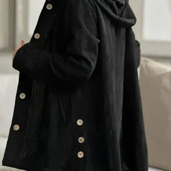 Alana™ | Chic Ribbed Coat with Elegant Hood