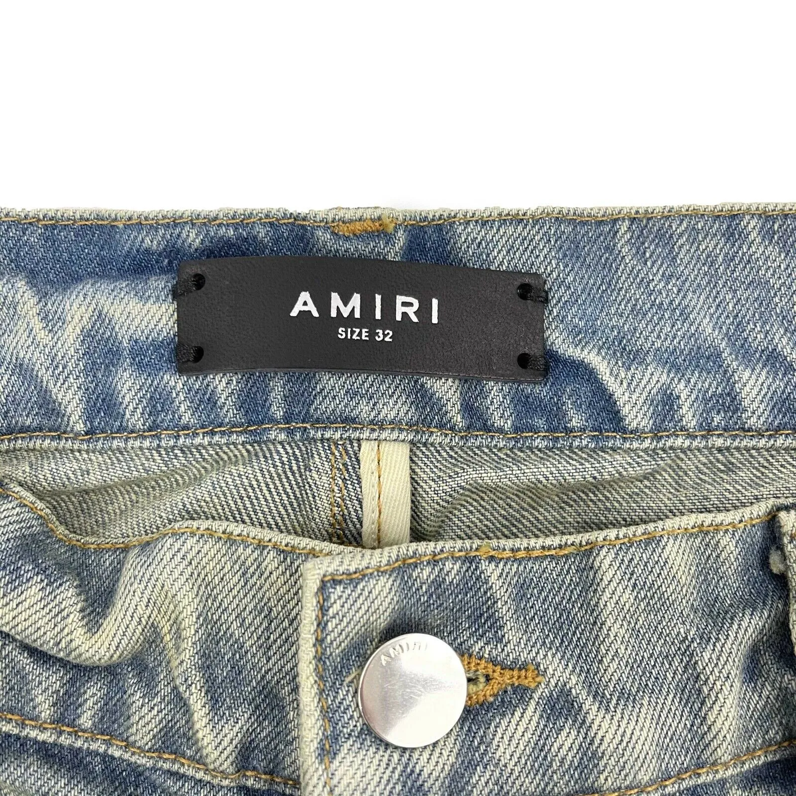 Amiri - New - Indigo Boro Repair Jeans - Distressed Blue - 32 - Pants