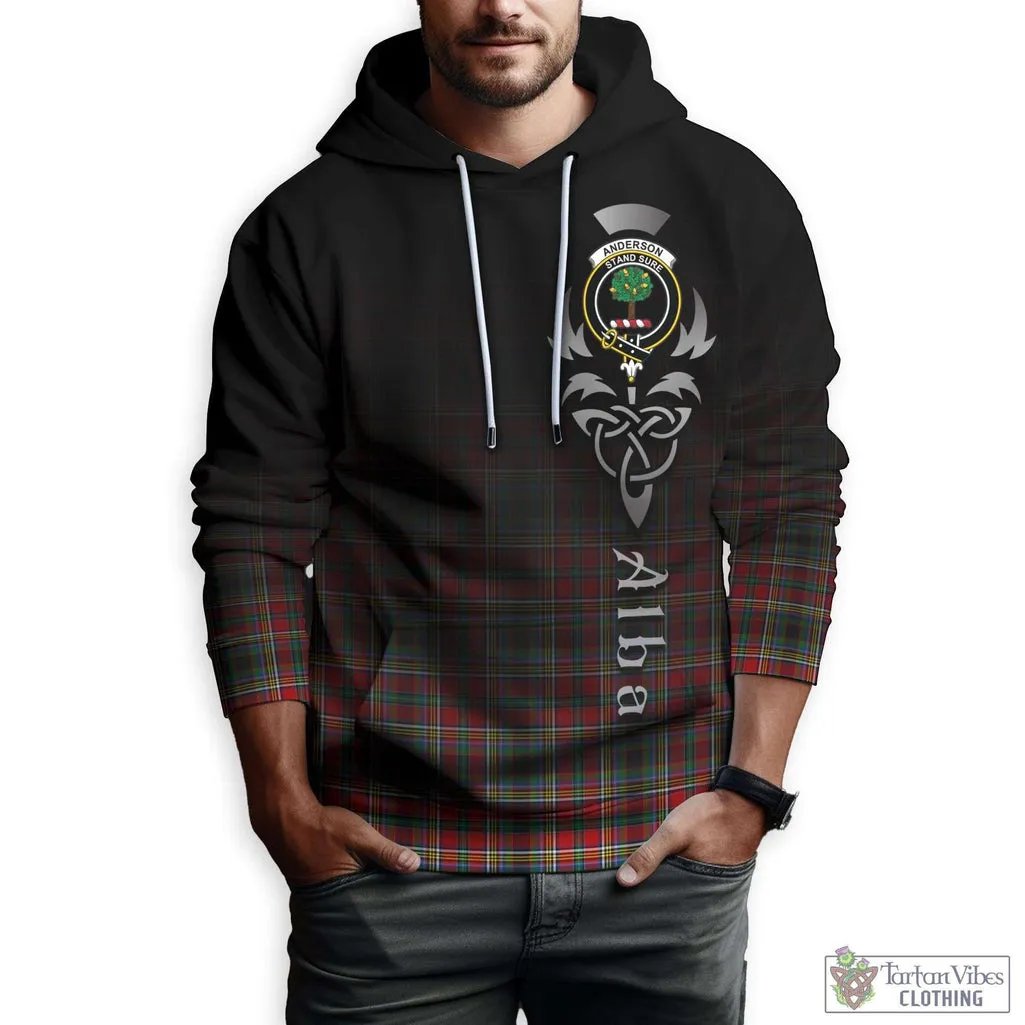 Anderson of Arbrake Tartan Hoodie Featuring Alba Gu Brath Family Crest Celtic Inspired