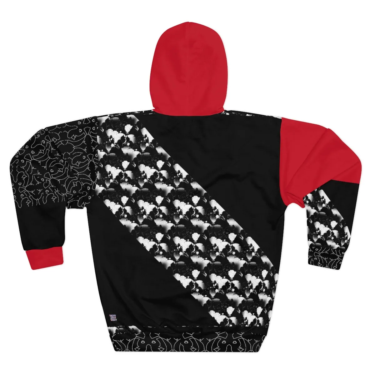 AOP Unisex Pullover Hoodie CHERRY & BLACK