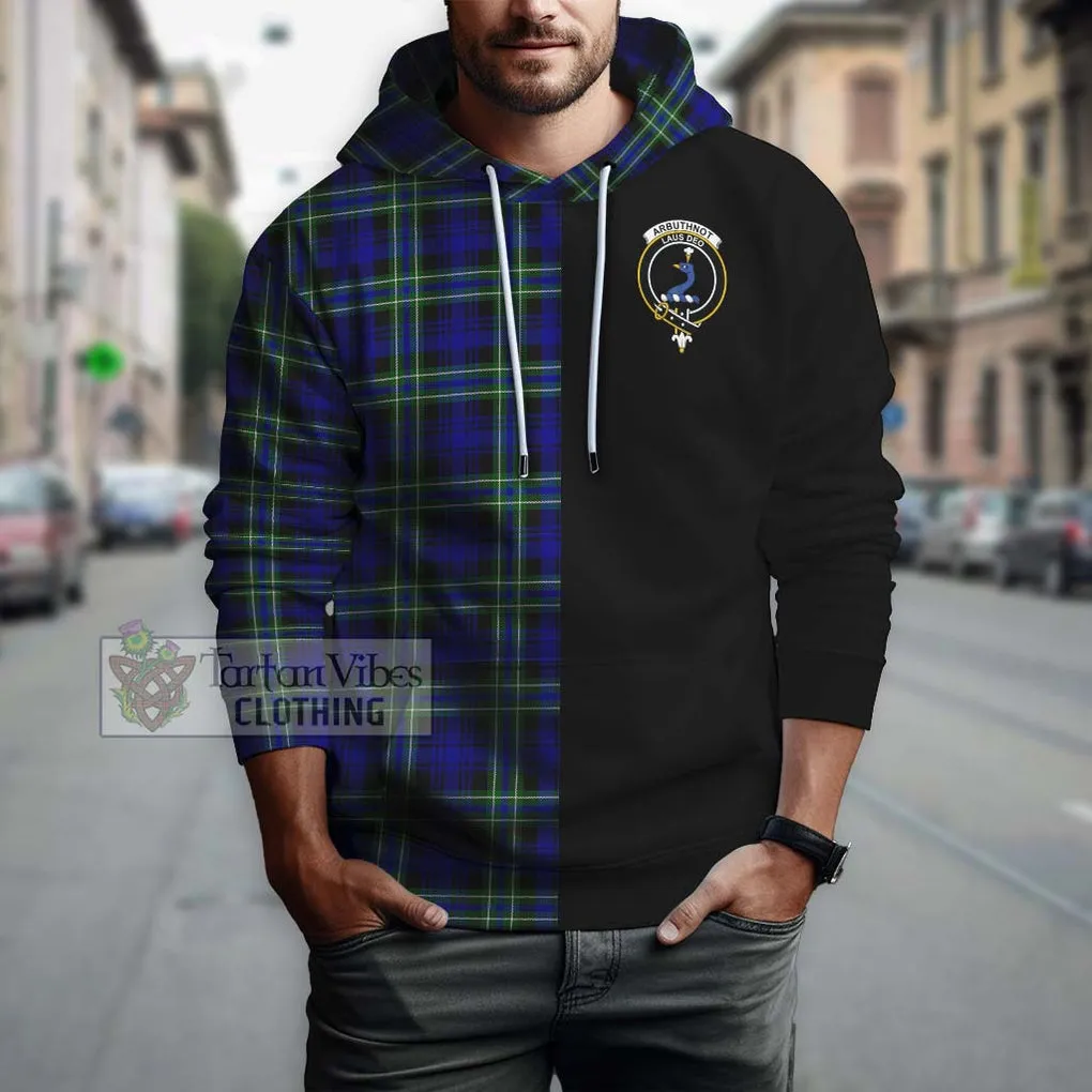 Arbuthnot Modern Tartan Hoodie with Family Crest and Half Of Me Style