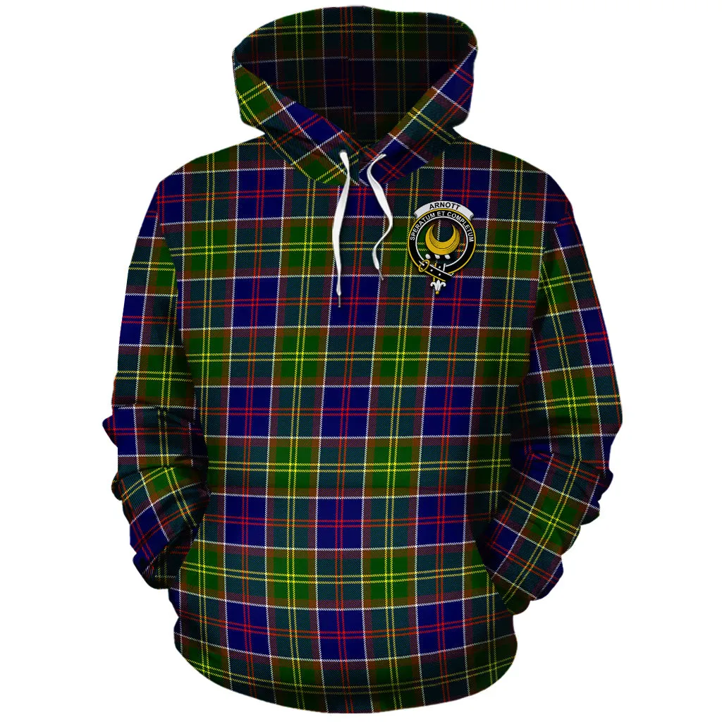 Arnott Tartan Hoodie with Family Crest