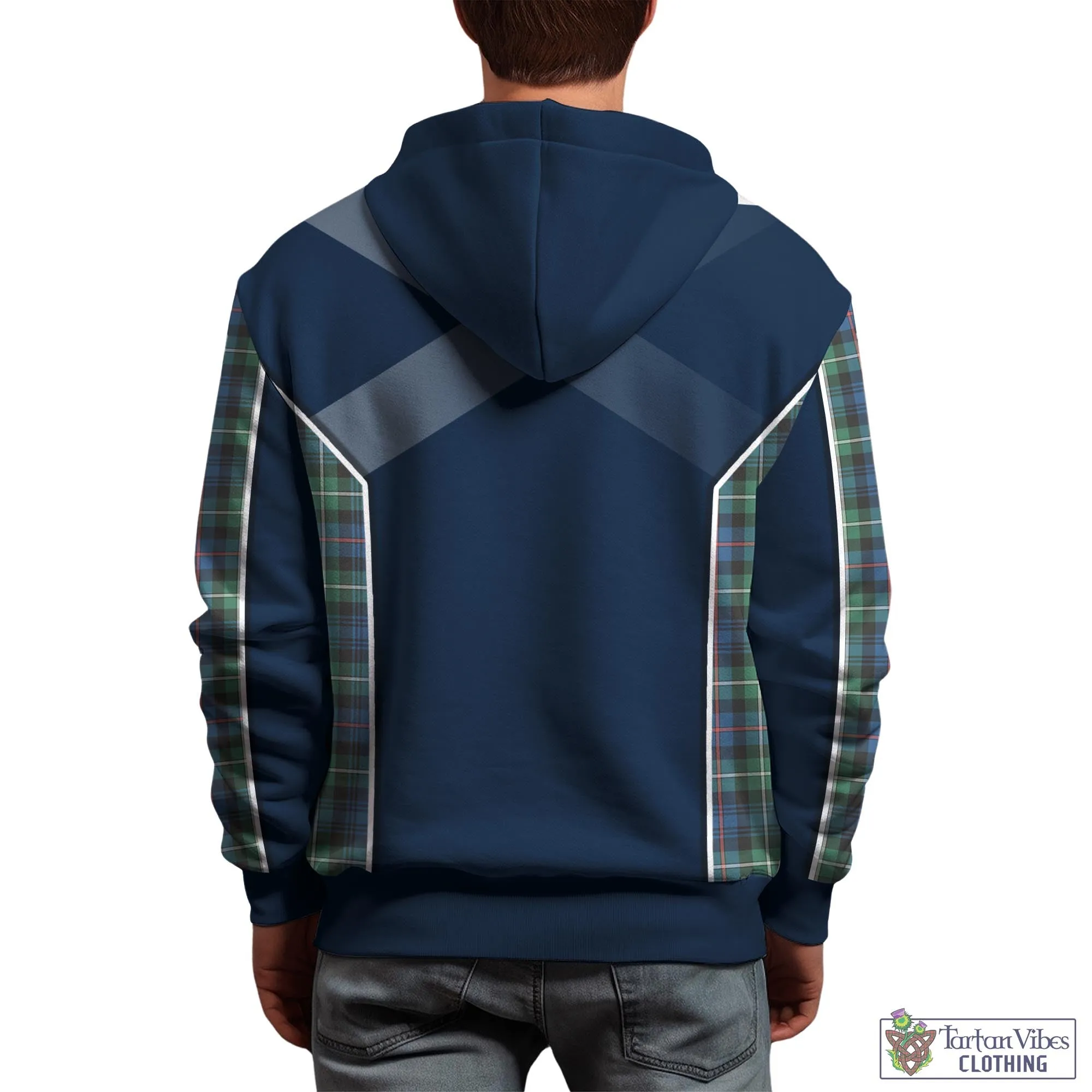 Baillie Ancient Tartan Hoodie with Family Crest and Lion Rampant Vibes Sport Style