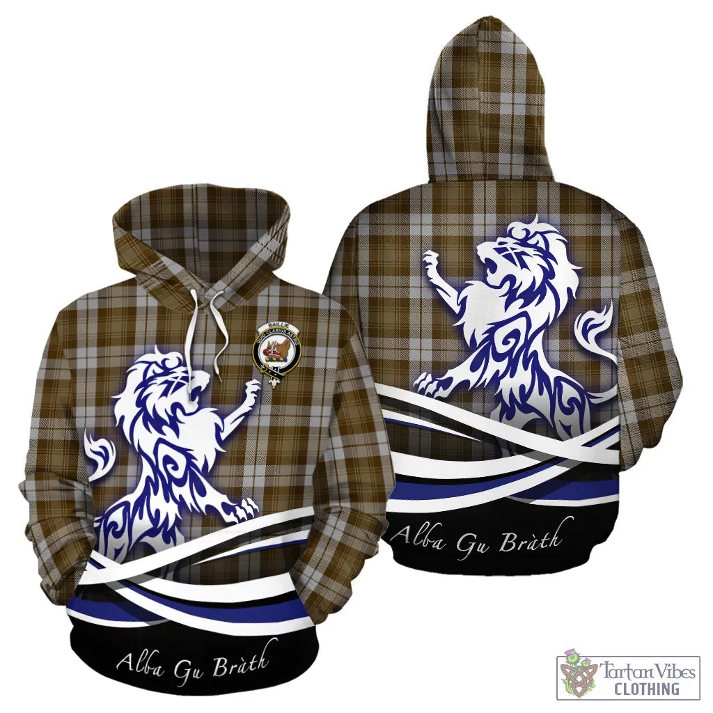 Baillie Dress Tartan Hoodie with Alba Gu Brath Regal Lion Emblem