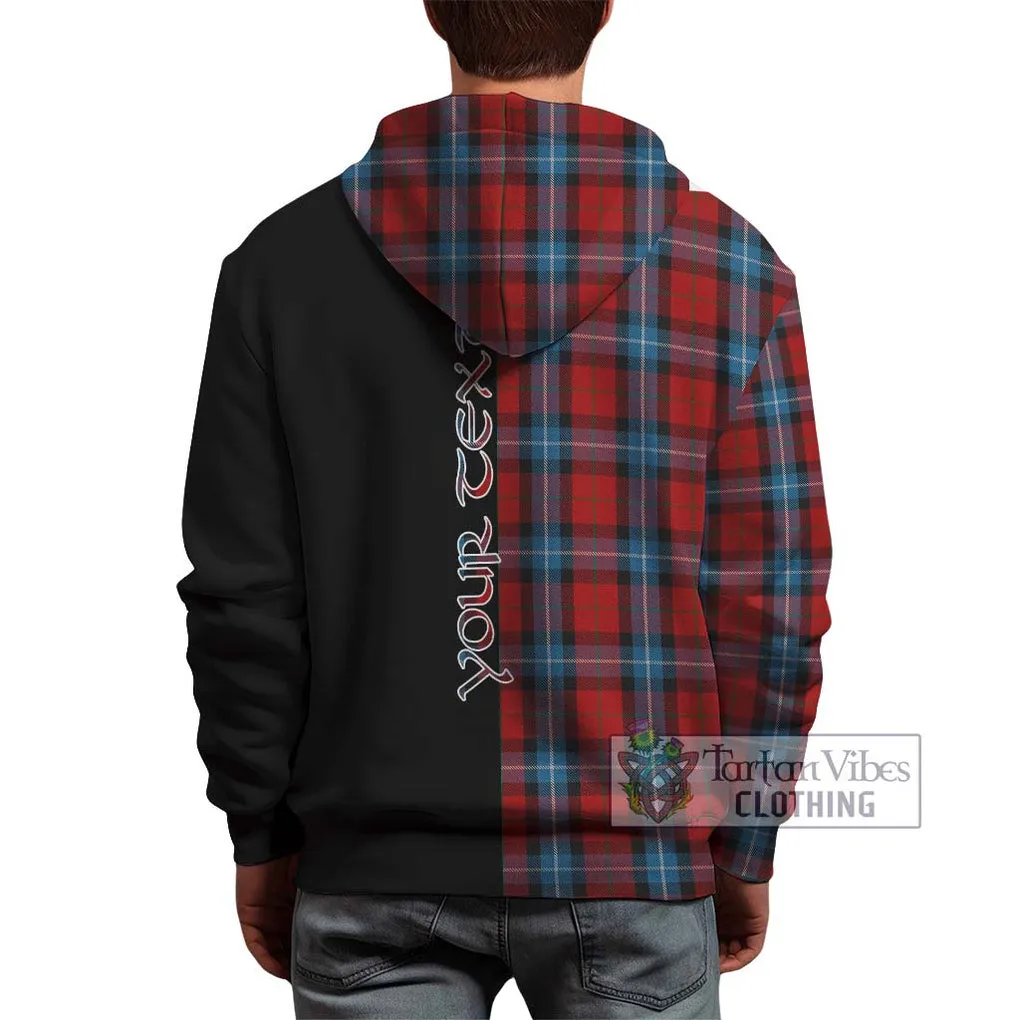 Baillie of Polkemmet Red Tartan Hoodie with Family Crest and Half Of Me Style