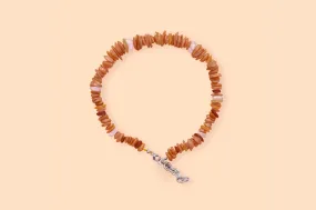 Baltic Amber Collar with Rose Quartz