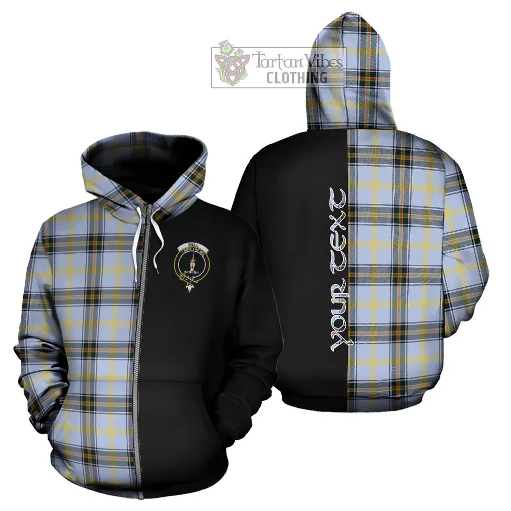 Bell of the Borders Tartan Hoodie with Family Crest and Half Of Me Style