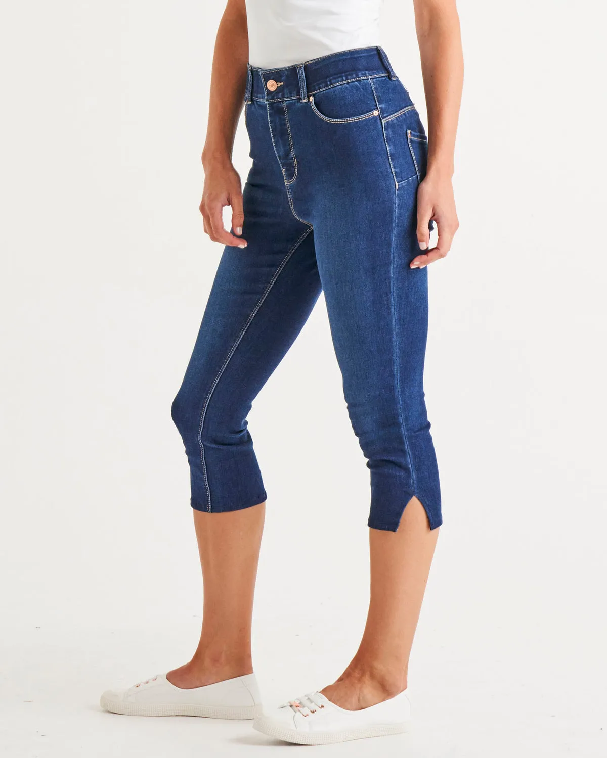 Betty Basics Camila Crop Jean Midnight Denim