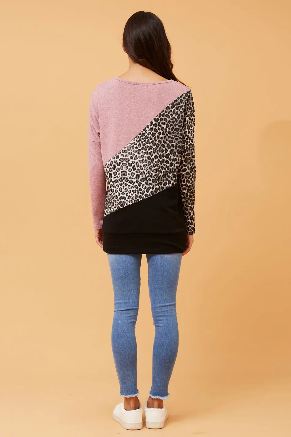 BIRD ANIMAL PRINT PANEL TOP