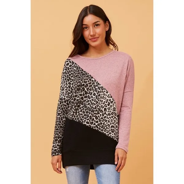 BIRD ANIMAL PRINT PANEL TOP