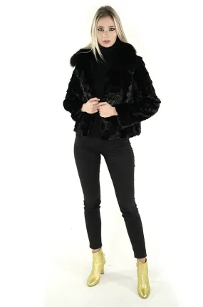 Black Real Mink Fur Jacket "Jamie"