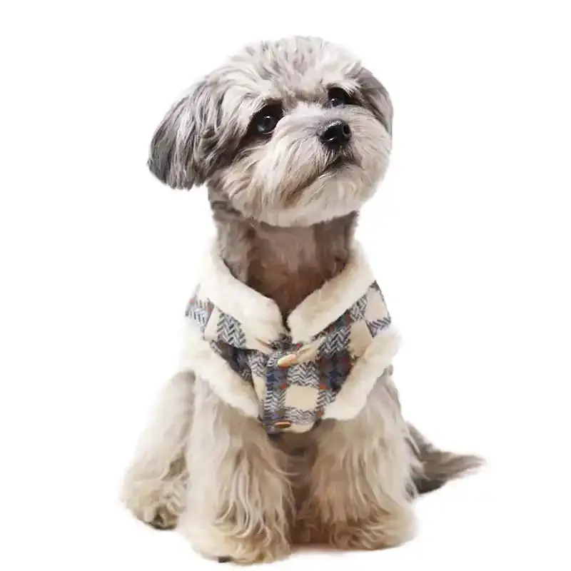 Blue Plaid Dog Jacket Vest