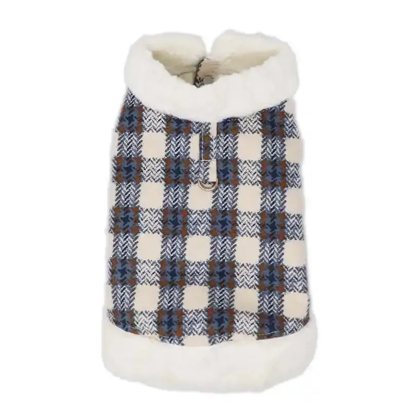 Blue Plaid Dog Jacket Vest