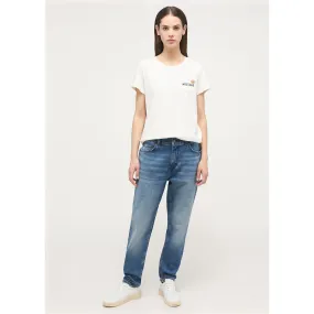 Blue Slim Mom High Waist Jeans