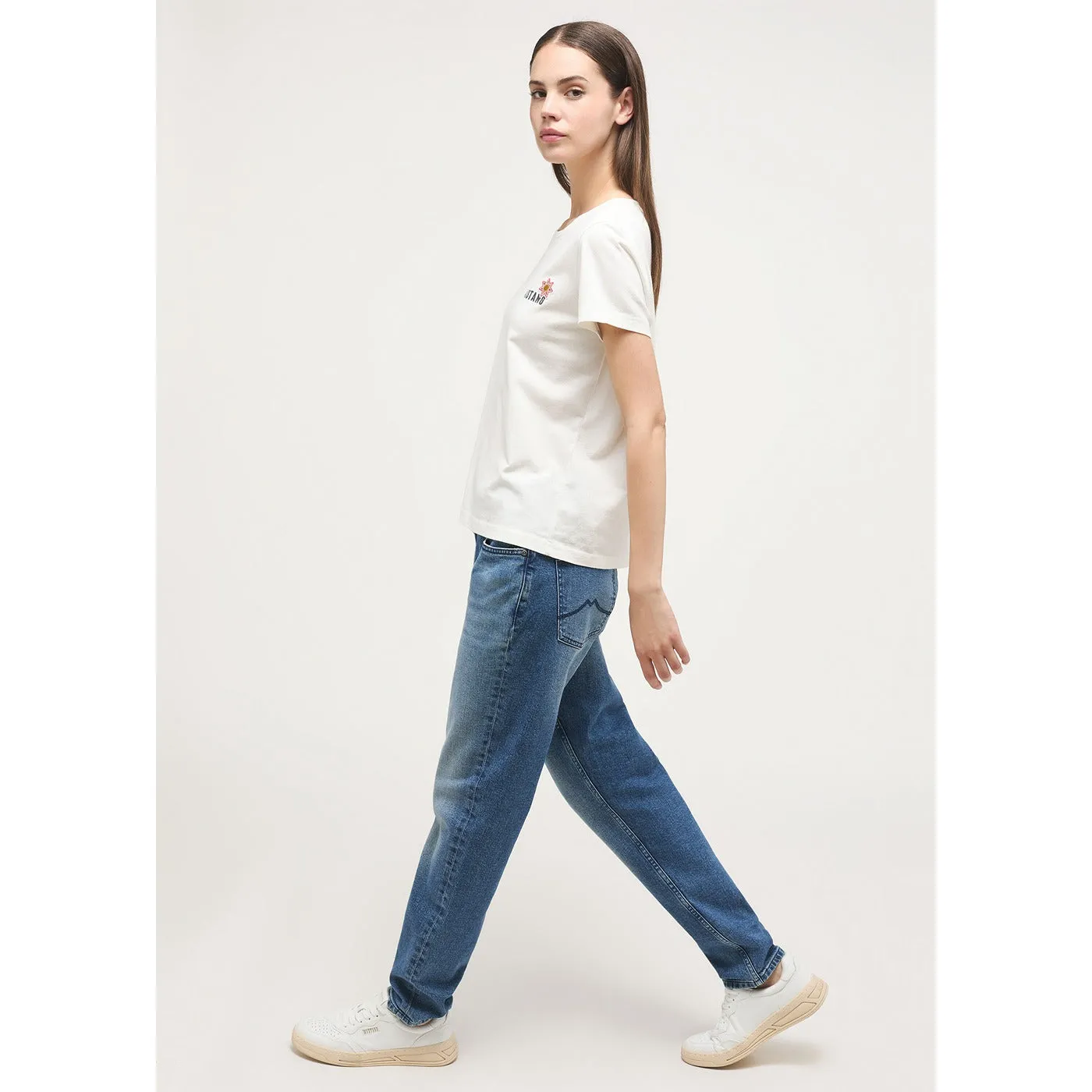 Blue Slim Mom High Waist Jeans