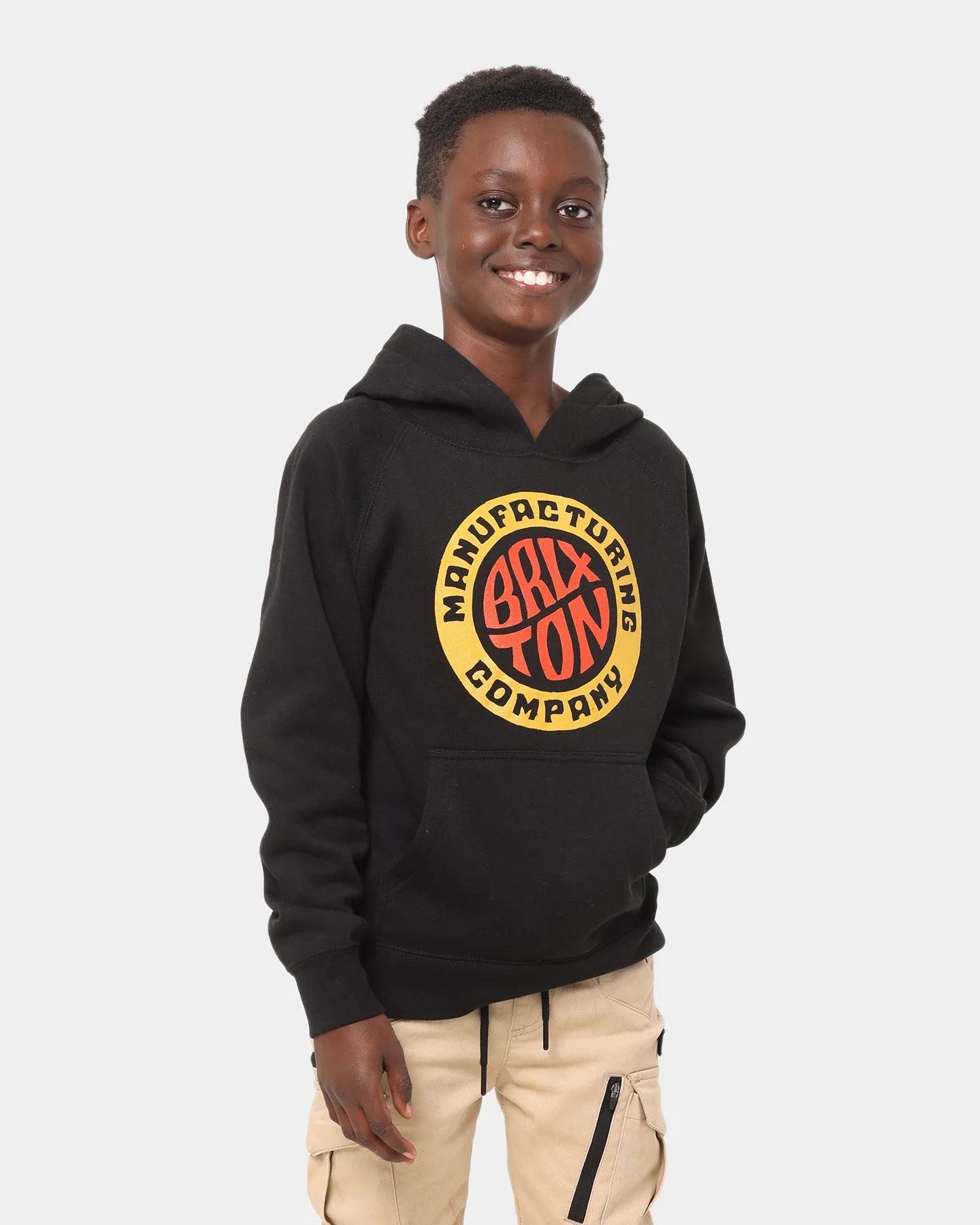 Brixton Kid's Tab Pullover Hoodie Black