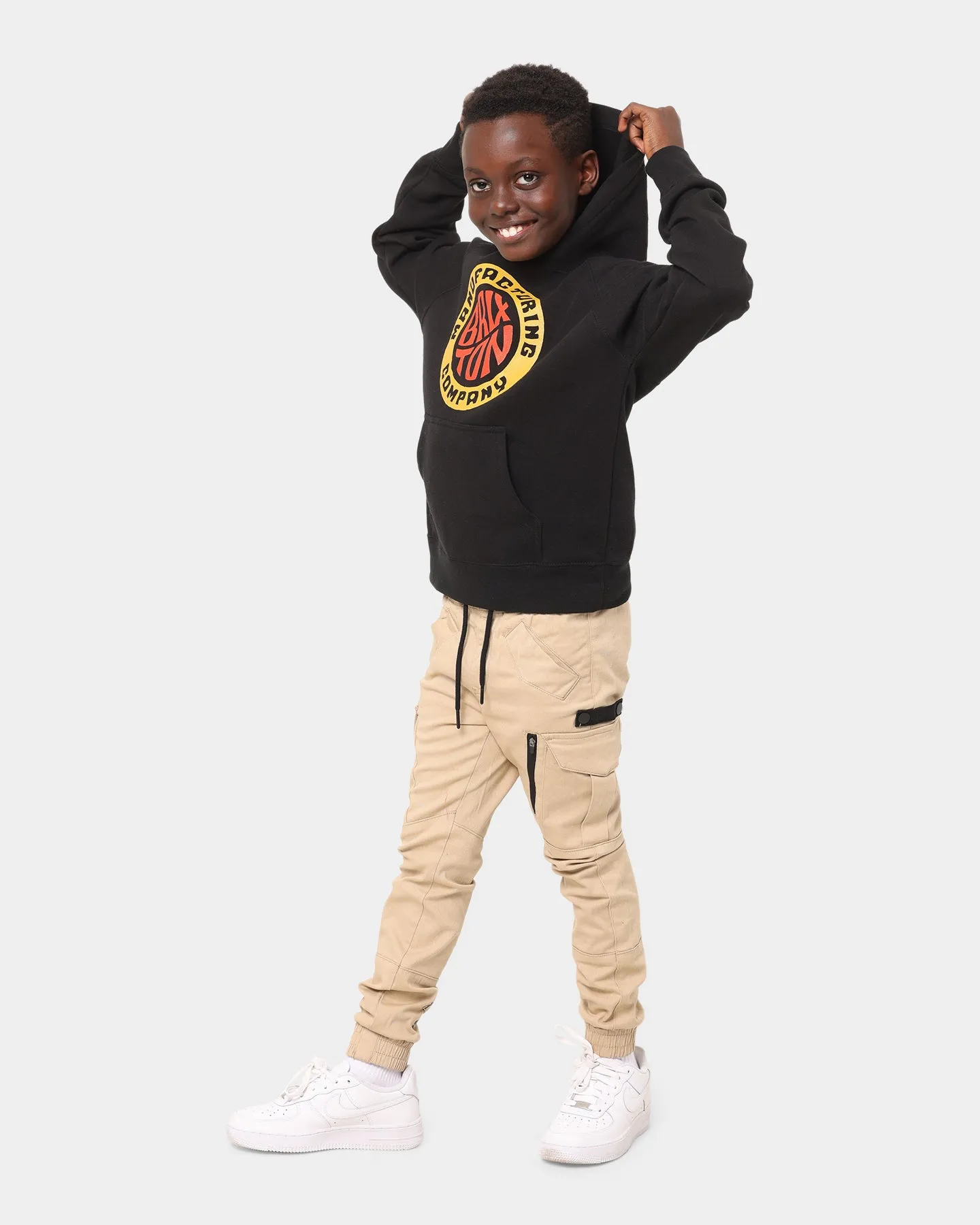 Brixton Kid's Tab Pullover Hoodie Black