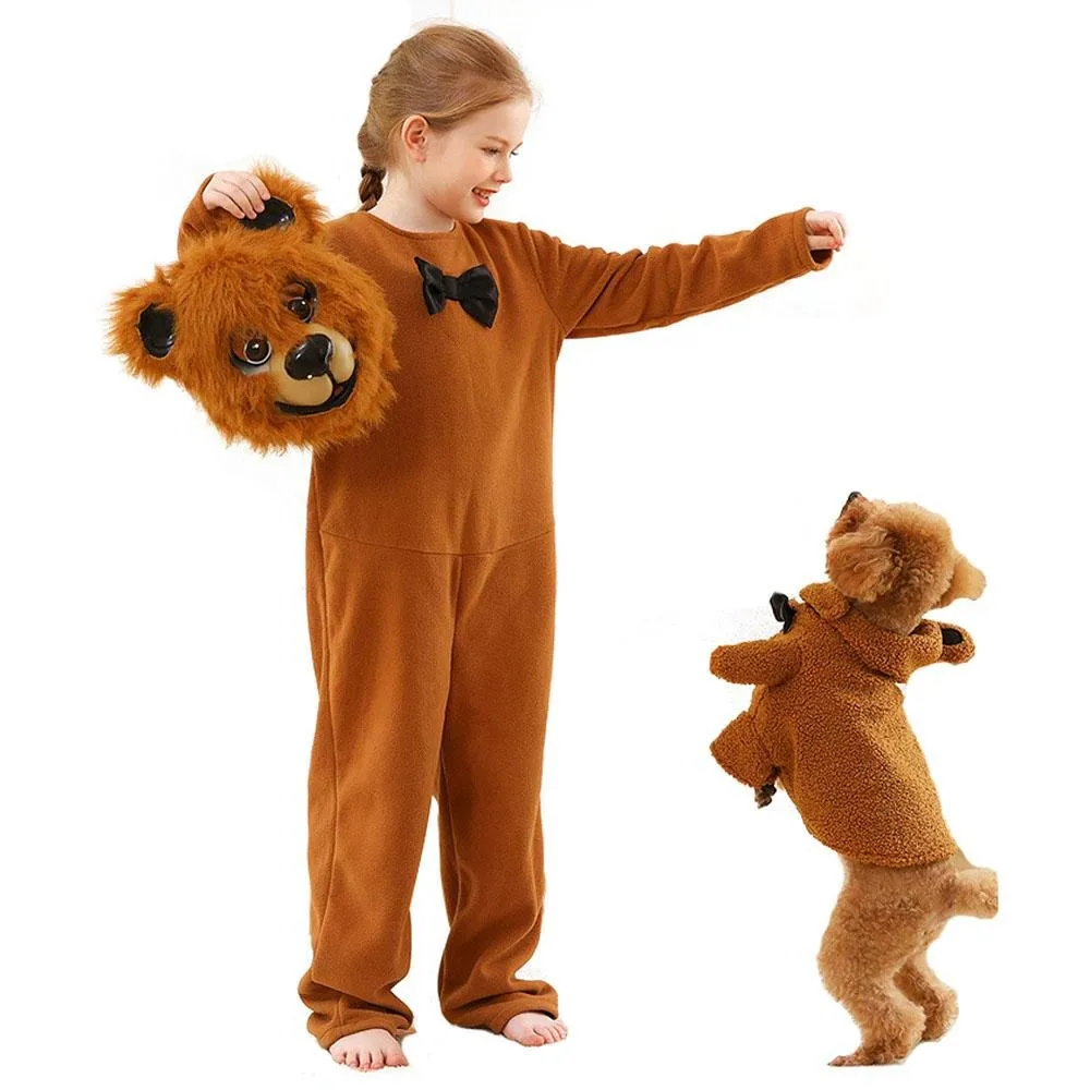 Brown Bear animal furry costume Children's Day Matching Pets Party Halloween