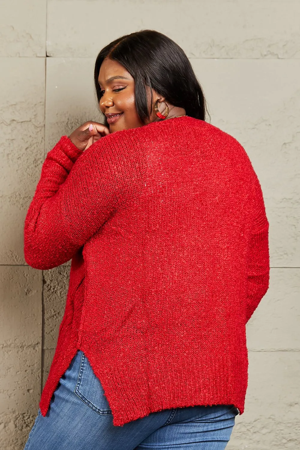 By The Fire Draped Detail Knit Sweater