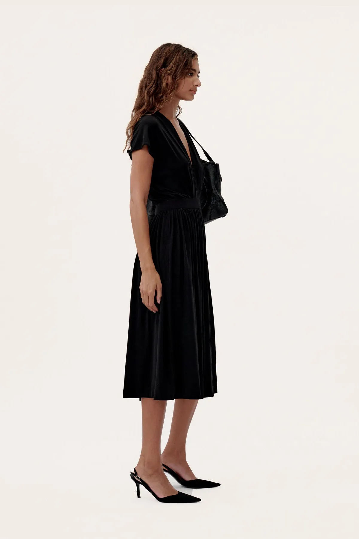 Bythos Tencel Sculpted Gather Dress