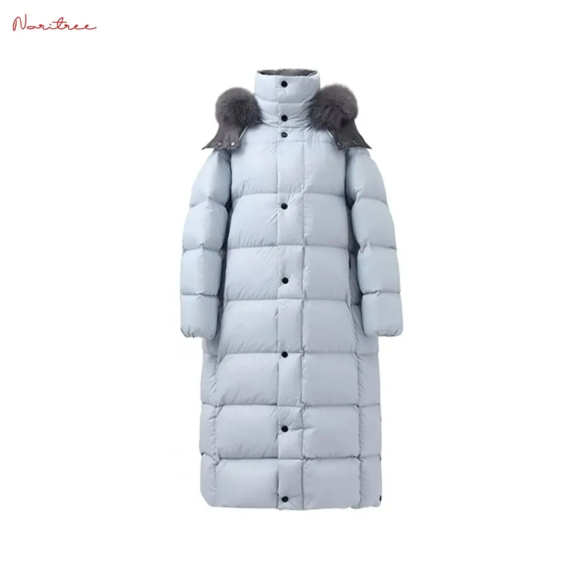 Can Fit -25℃ Great quality Goose Down Coats Winter X-Long Women's thicker warm coat Fluffy Big Real Fox Fur hooded Parkas wy1627