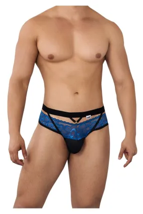 CandyMan 99627 Lace Jockstrap Color Blue