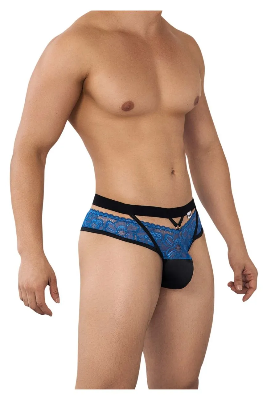 CandyMan 99627 Lace Jockstrap Color Blue