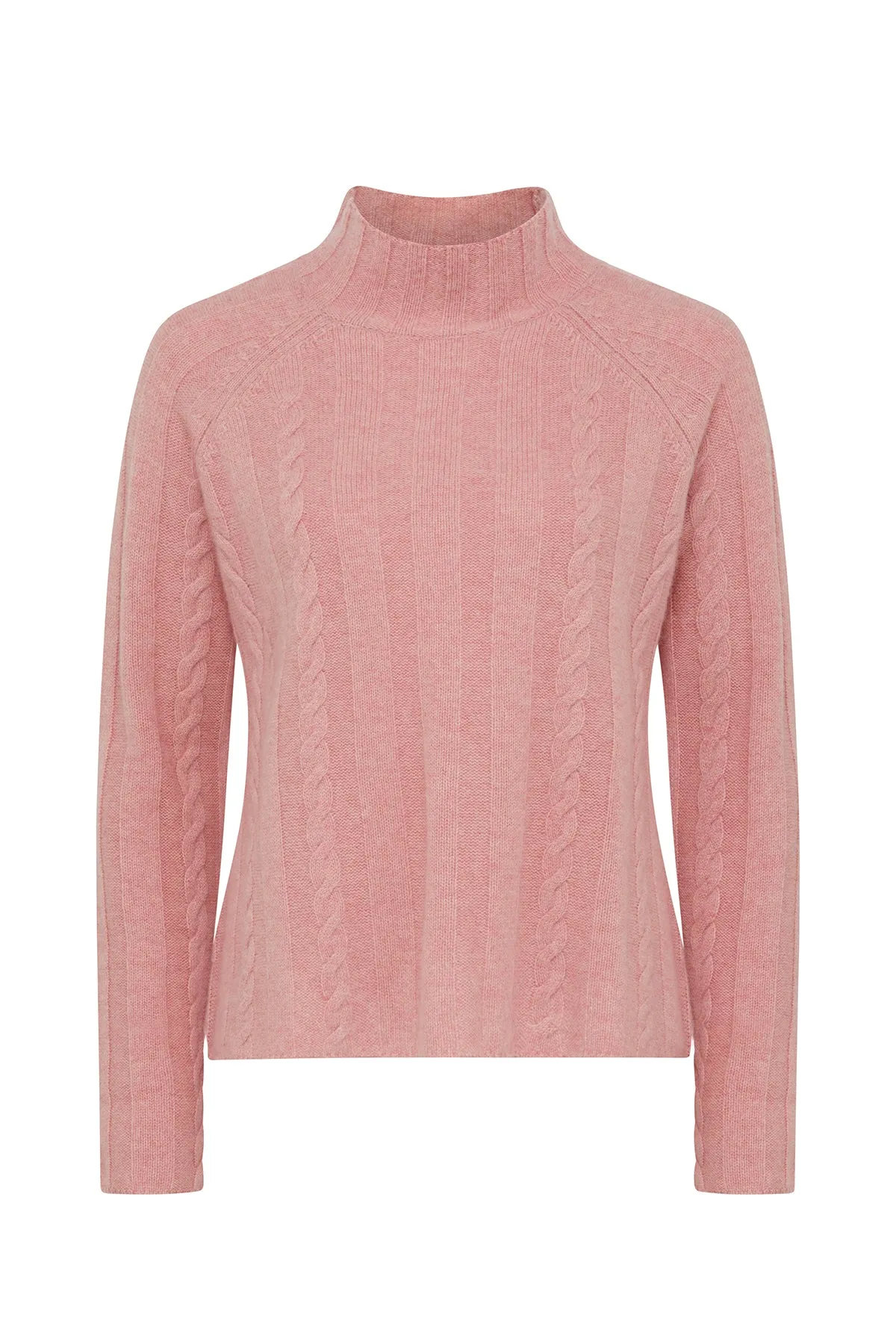 Cashwool Cable Jumper - Dusty Pink