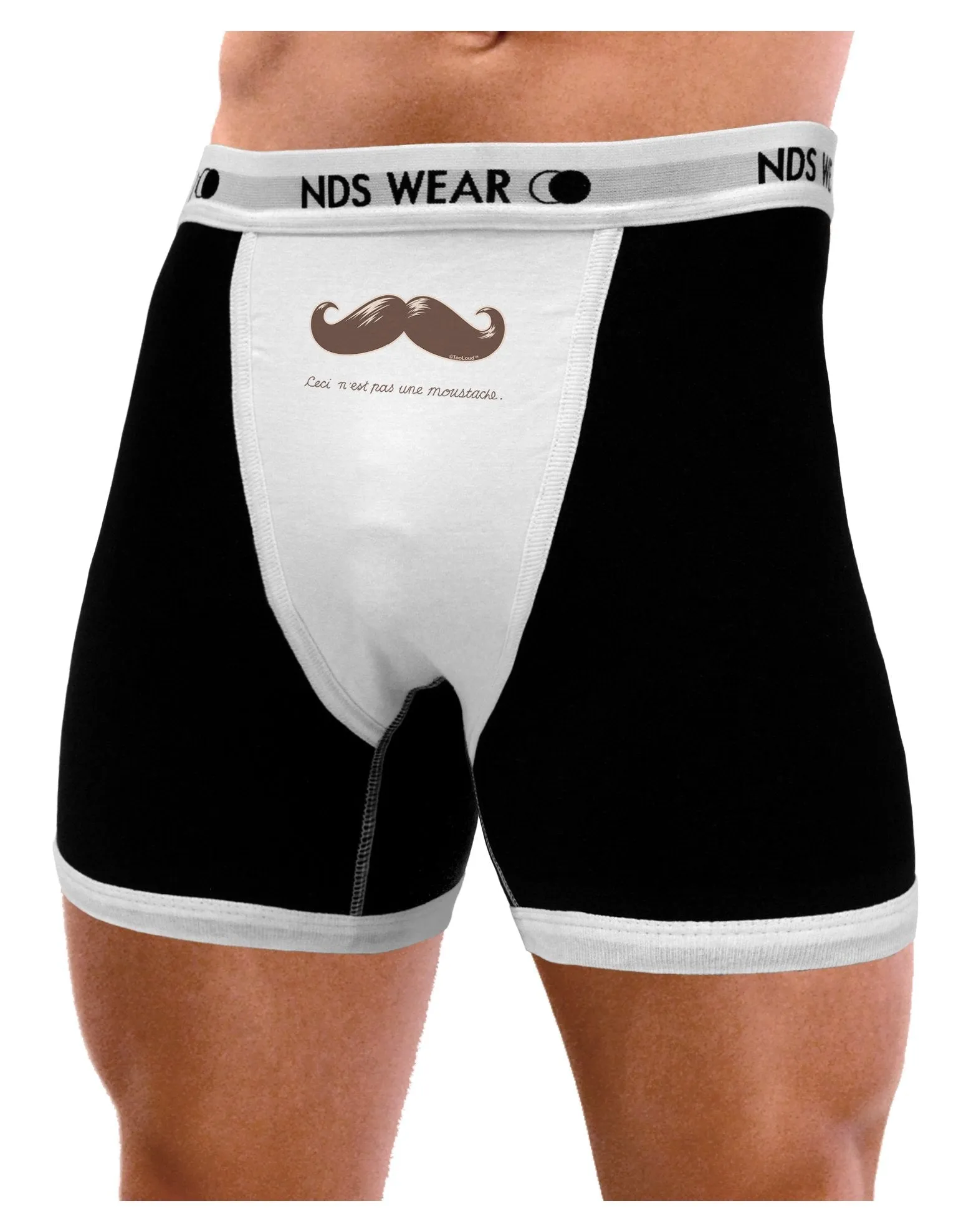 Ceci n'est pas une moustache Mens Boxer Brief Underwear