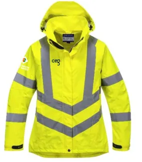 CEG Ladies Breathable Hi Vis Site Jacket