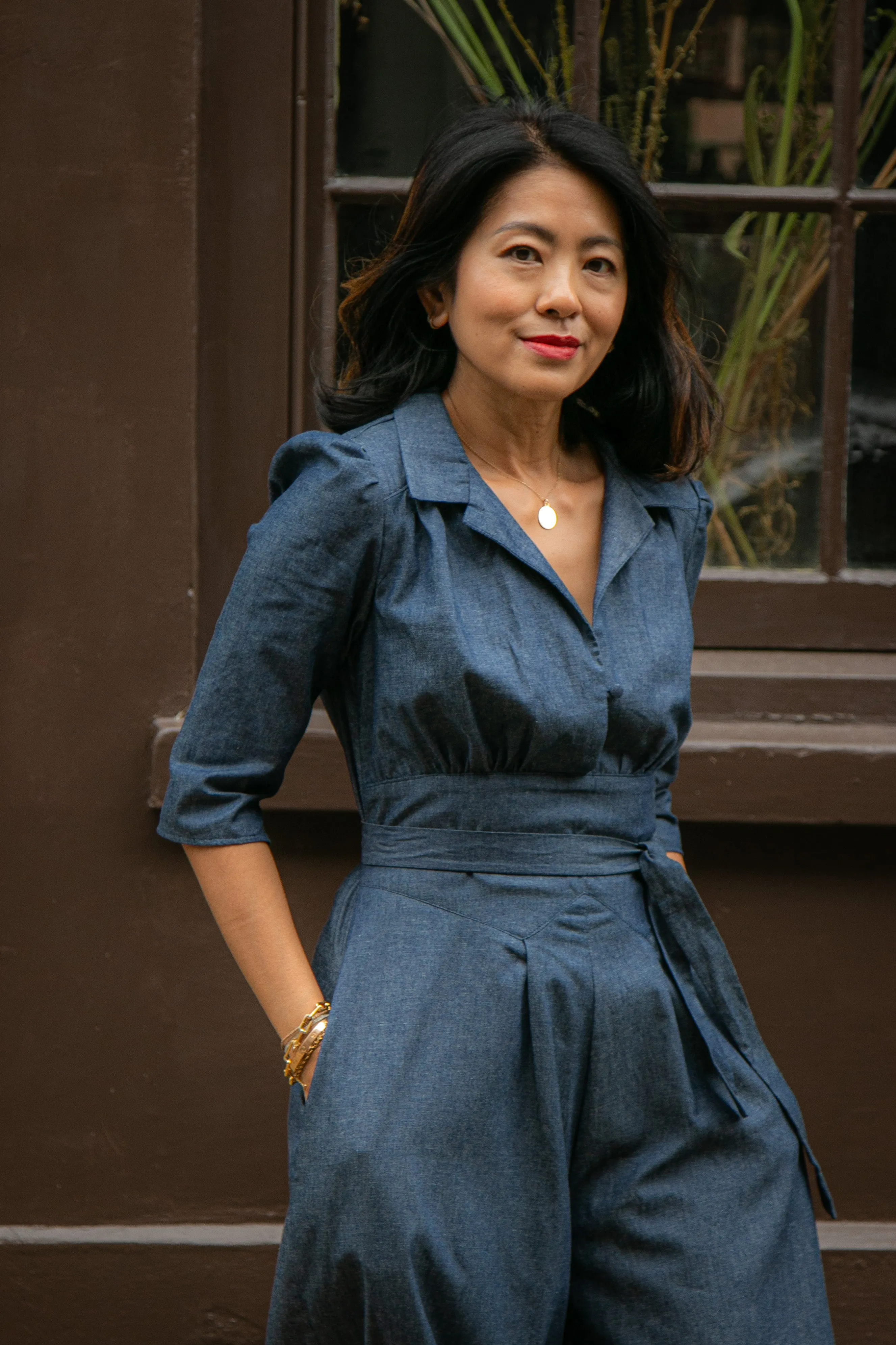 Chambray jumpsuit Elaine Bernstein