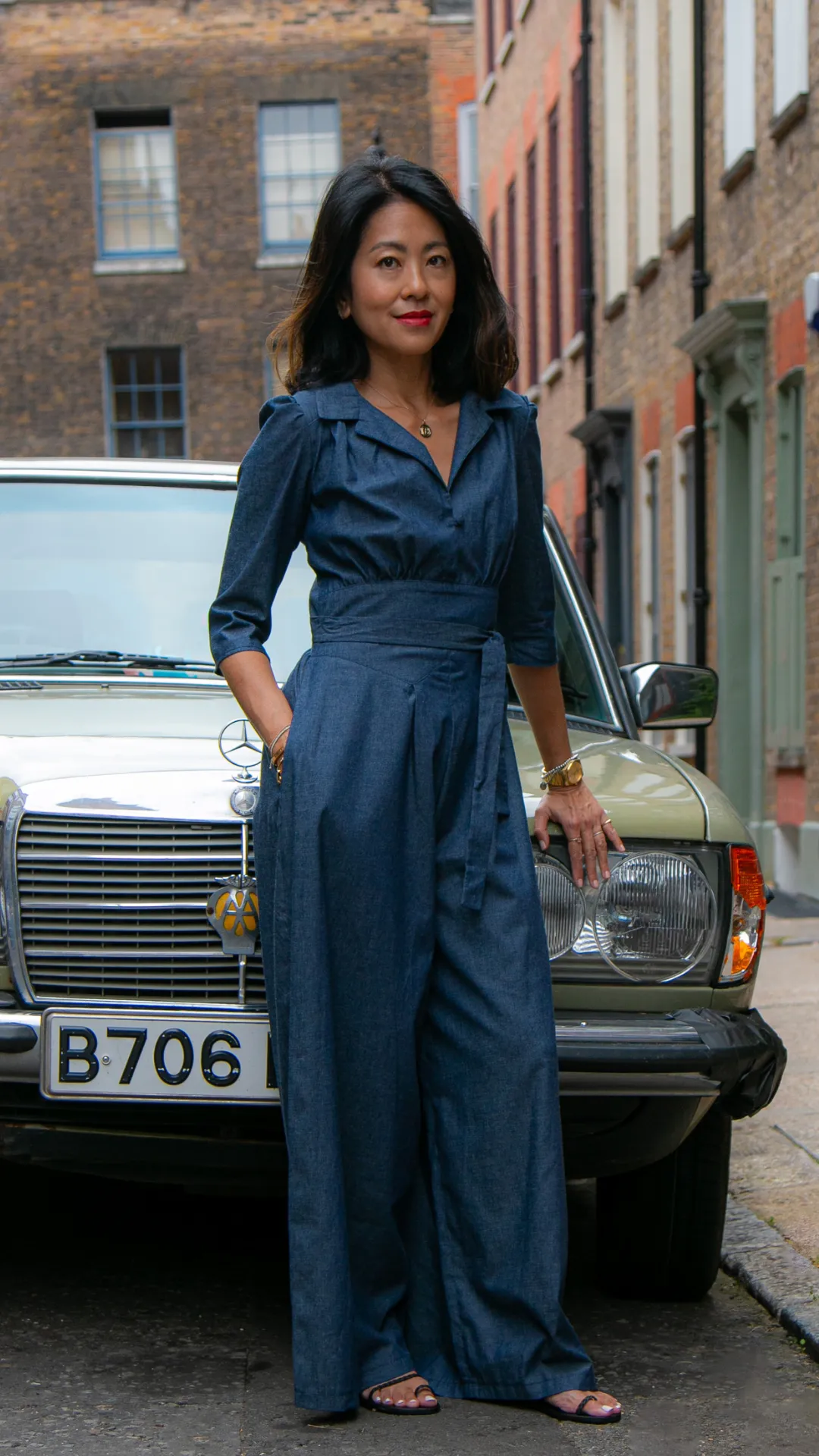 Chambray jumpsuit Elaine Bernstein