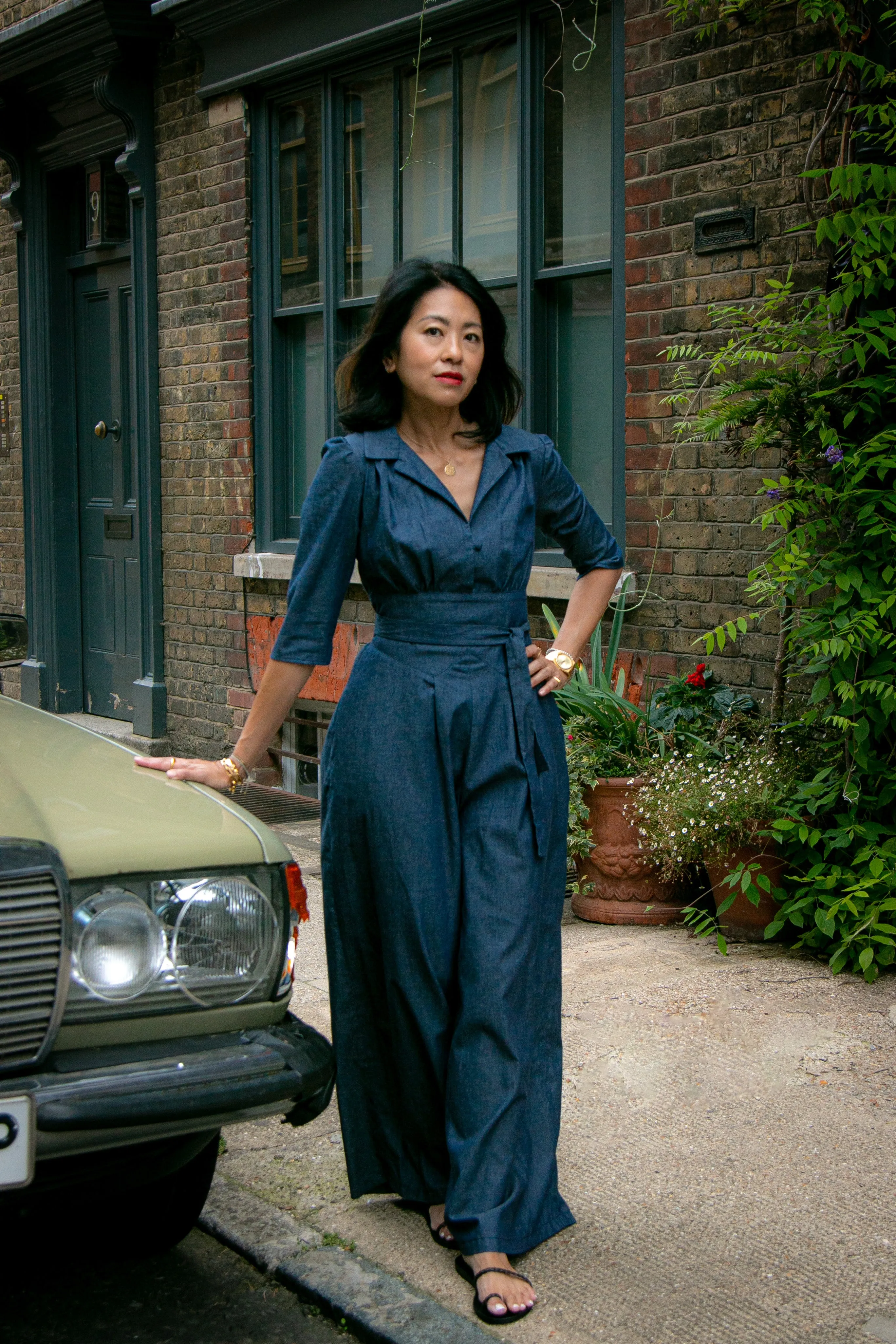 Chambray jumpsuit Elaine Bernstein