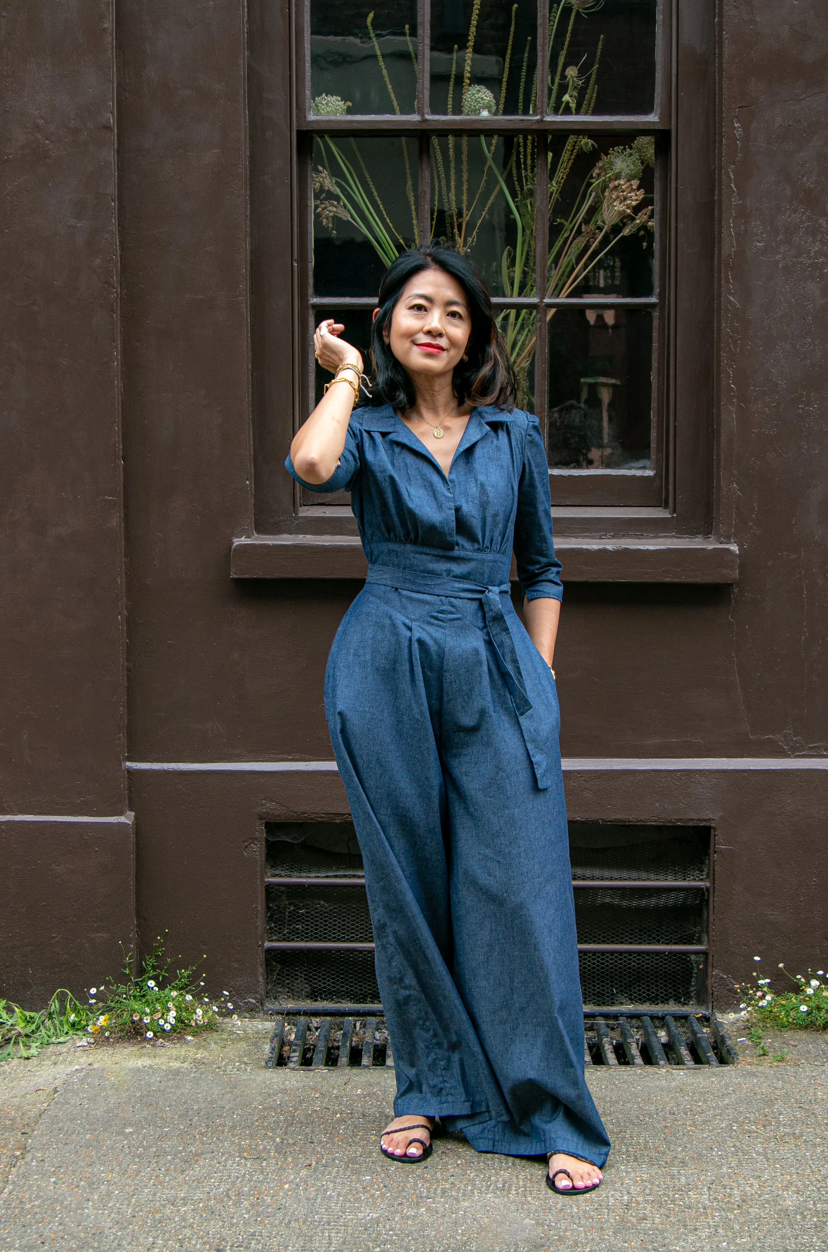 Chambray jumpsuit Elaine Bernstein