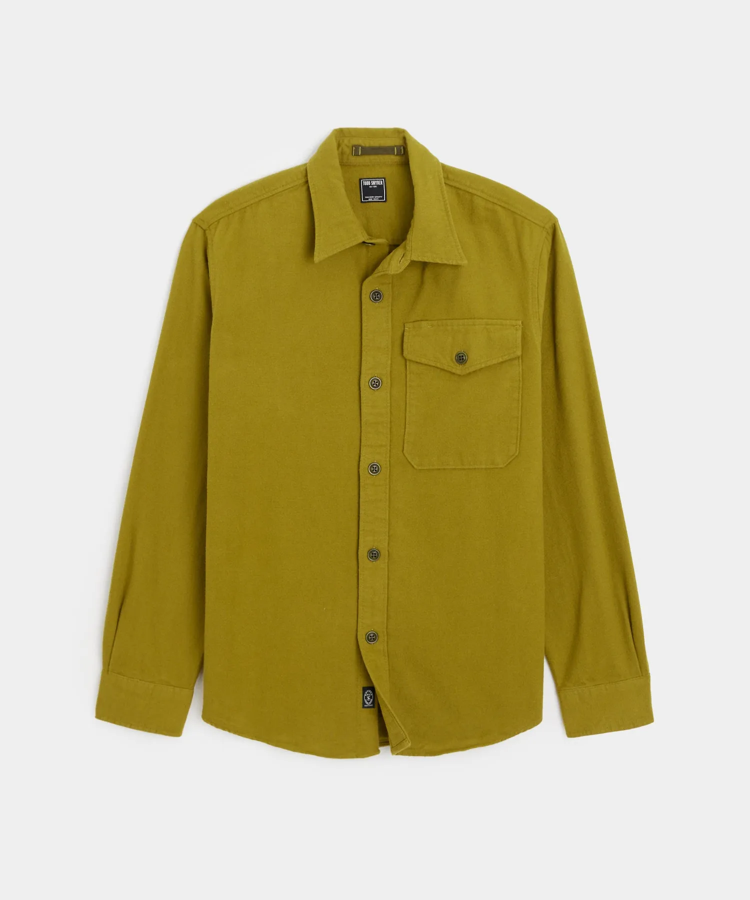 Chamois Shirt in Green Chartreuse