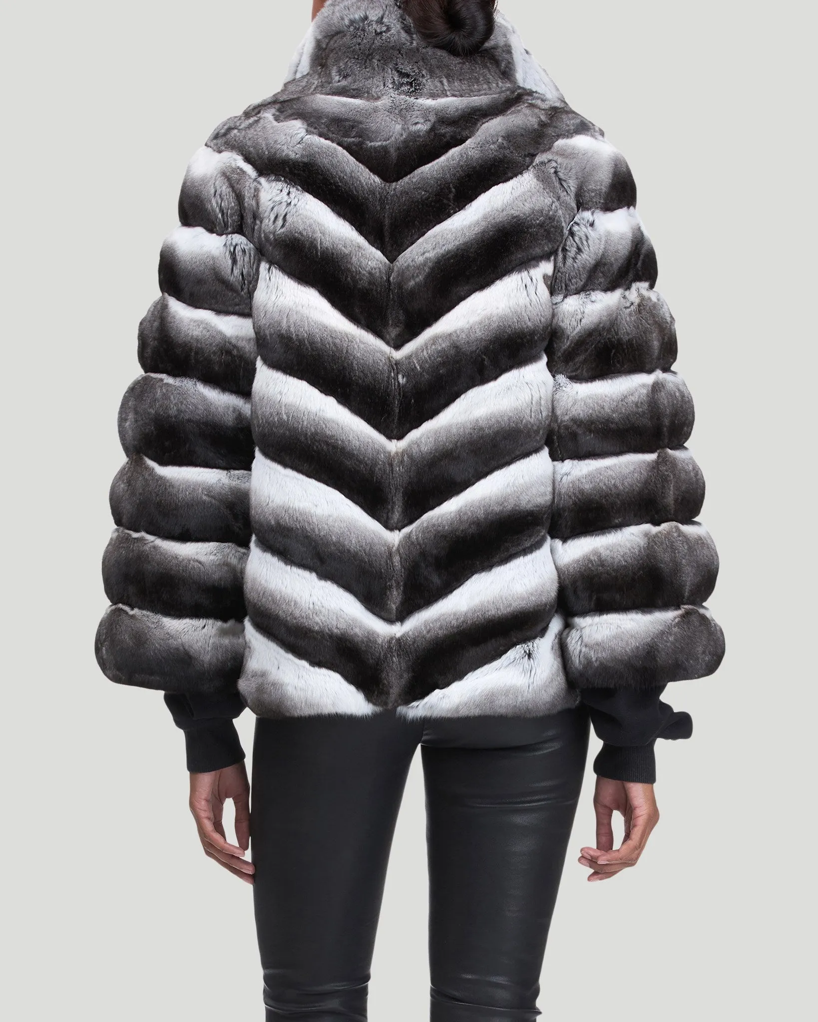 Chevron Chinchilla Jacket