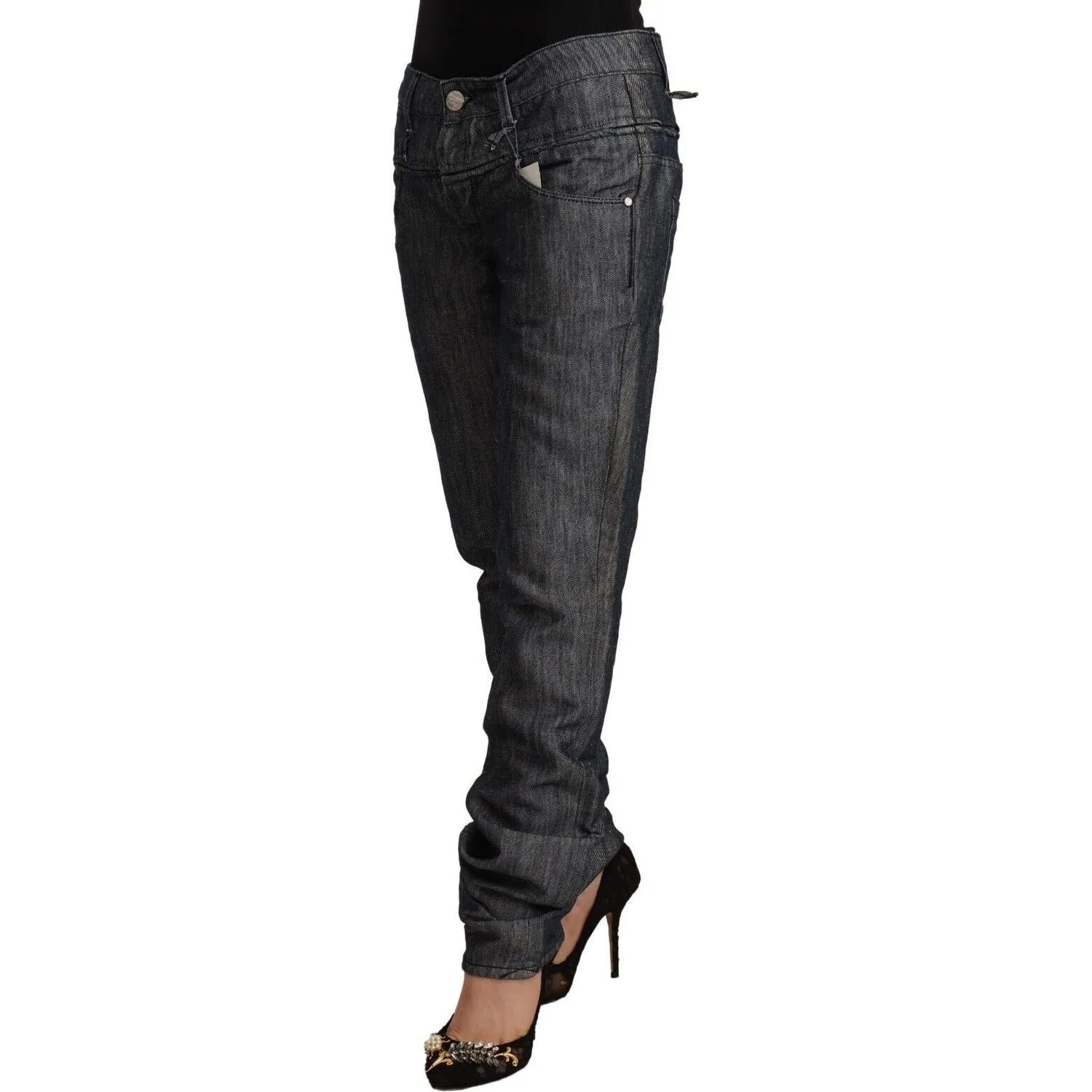 Chic Mid-Waist Straight-Cut Acht Jeans