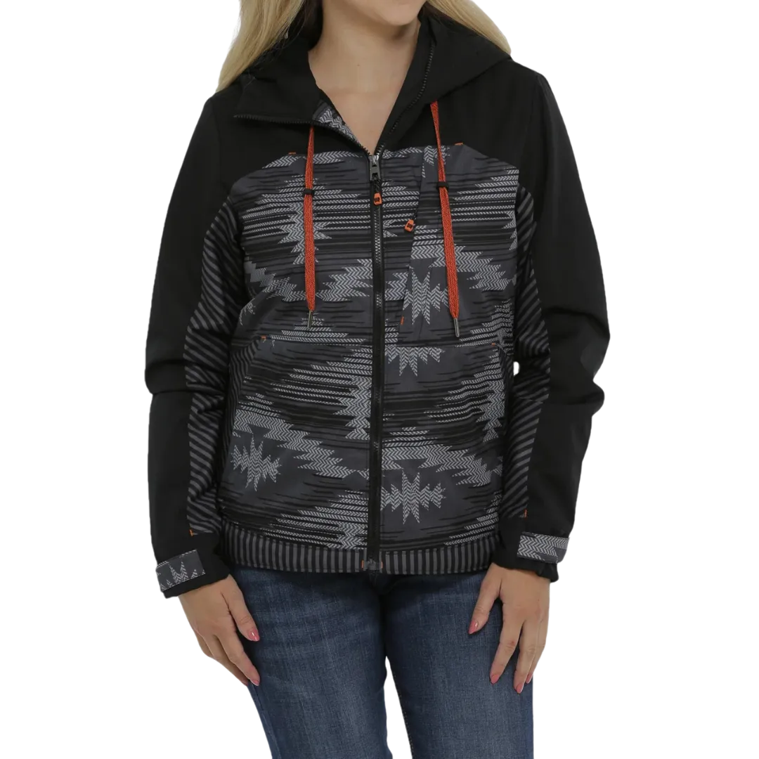 Cinch Women's Aztec Print Ski Black Jacket