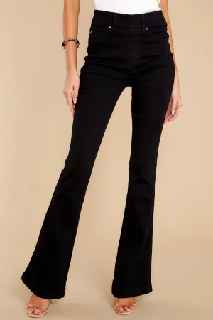 Clean Black Flare Jeans